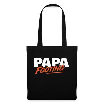 Papa footing Cadeau humour personnalisé - Sac en tissu - noir - Devant