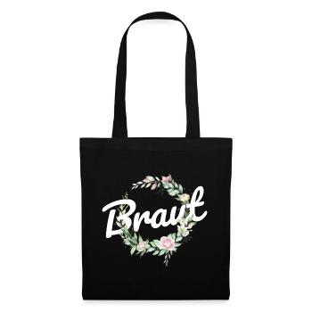 Braut Junggesellenabschied Hochzeit Braut Geschenk - Stoffbeutel - Schwarz - Vorne
