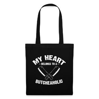 My heart belongs to a kitchen knife knife fan - Tote Bag - black - Front