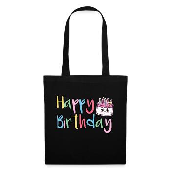 Happy Birthday Happy Birthday Cake - Tote Bag - black - Front