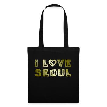 J’aime Séoul - Sac en tissu - noir - Devant