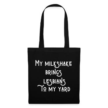 Texte lesbien drôle - Sac en tissu - noir - Devant