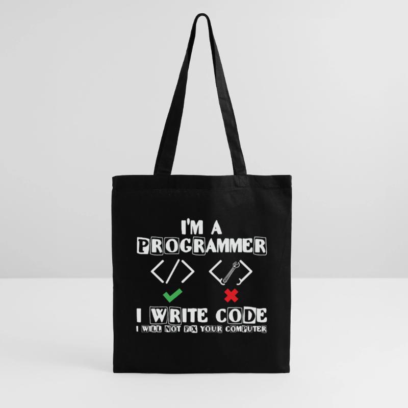 Je suis programmeur j’écris du code Lover Coding Sac en tissu