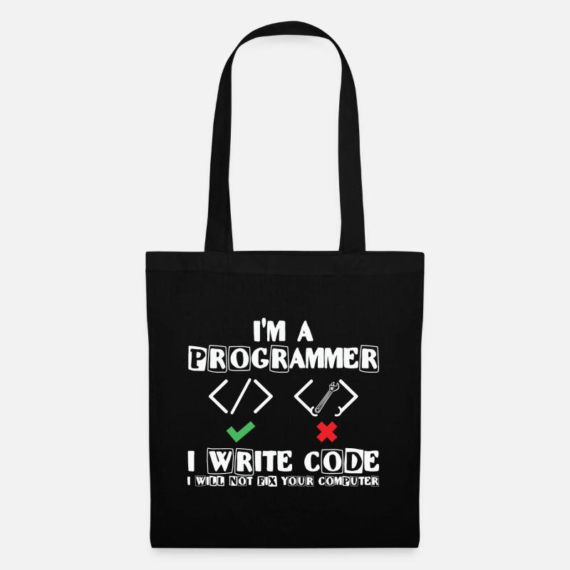 I'm a Programmer i write code Lover Coding - Stoffbeutel - Schwarz