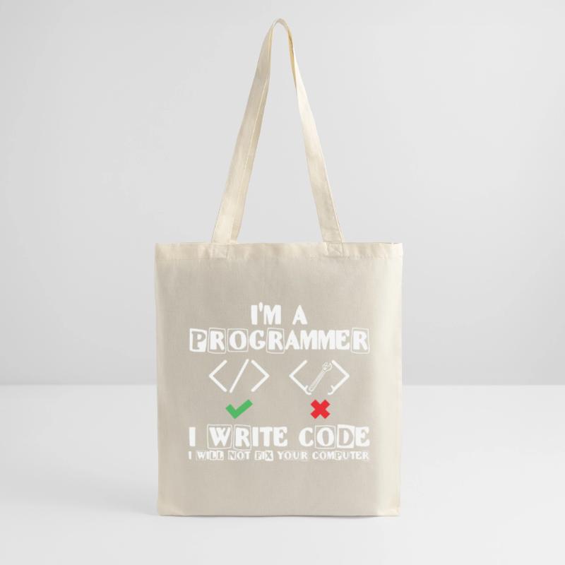 I'm a Programmer i write code Lover Coding Stoffbeutel