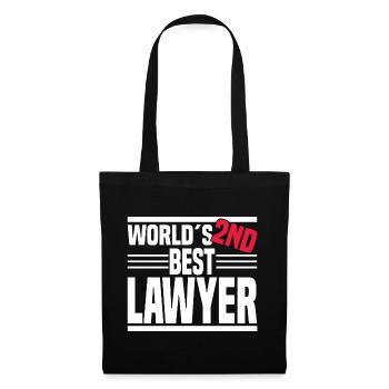 2ème meilleur avocat au monde - Sac en tissu - noir - Devant