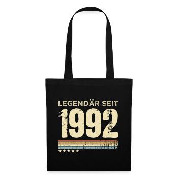 31. Geburtstag 31 Jahre Retro Legendär seit 1992 - Stoffbeutel - Schwarz - Vorne