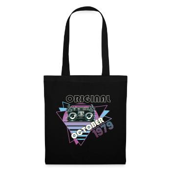Millésime 1979 43e anniversaire Cadeau Cassette rétro - Sac en tissu - noir - Devant