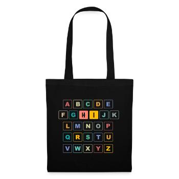 ABC Button HI - Maternelle Préscolaire - Sac en tissu - noir - Devant