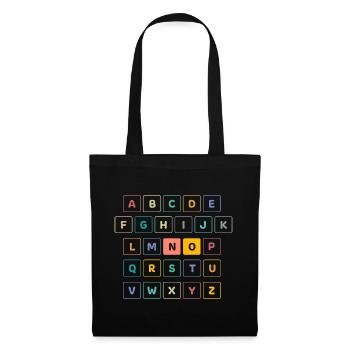 ABC Button NO - École maternelle préscolaire - Sac en tissu - noir - Devant