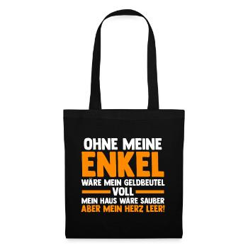 Großvater Großpapa Opi Opa - Stoffbeutel - Schwarz - Vorne