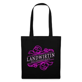 Landwirtin aus Leidenschaft - Stoffbeutel - Schwarz - Vorne