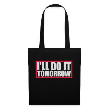 Citation de Do It Tomorrow - Sac en tissu - noir - Devant