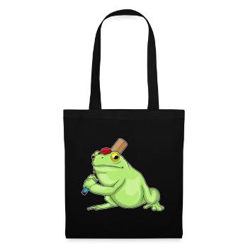 Grenouille Grillon Chauve-souris de cricket - Sac en tissu - noir - Devant