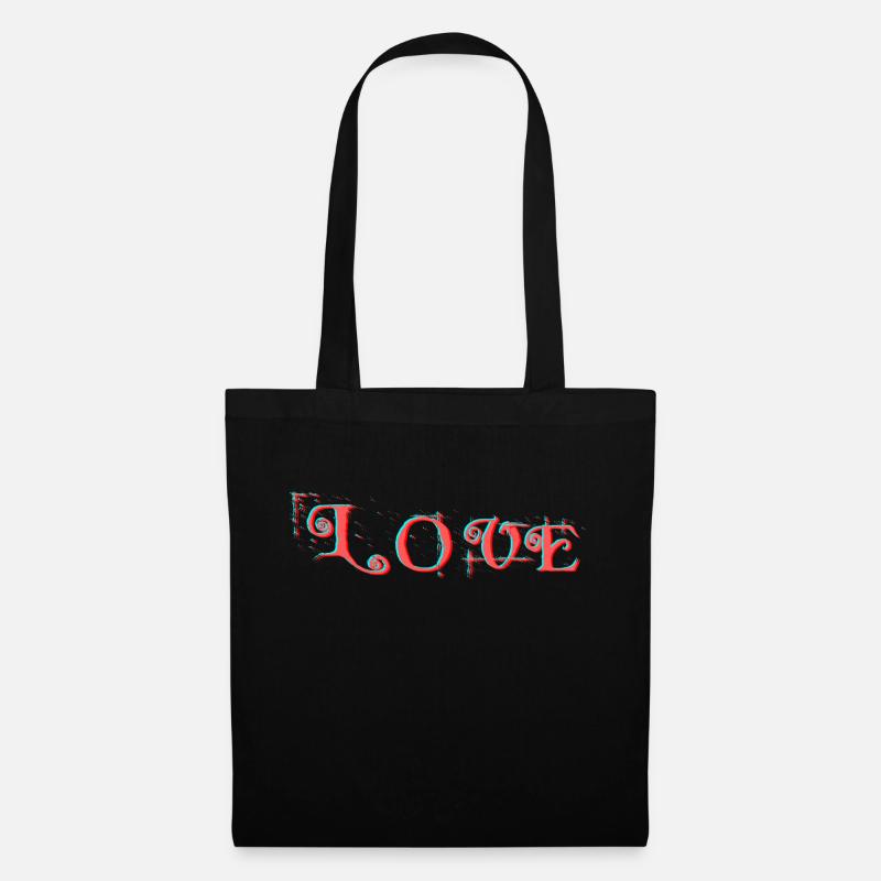 love - Stoffbeutel - Schwarz