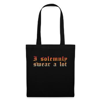 Drôle de dicton: Je jure solennellement beaucoup - Sac en tissu - noir - Devant