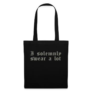 Drôle de dicton: Je jure solennellement beaucoup - Sac en tissu - noir - Devant