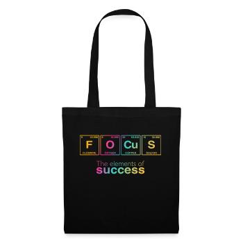 Business slogan: The Elements of Success - FOCUS - Tote Bag - black - Front