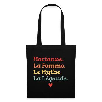 Marianne La femme le mythe la légende - Sac en tissu - noir - Devant