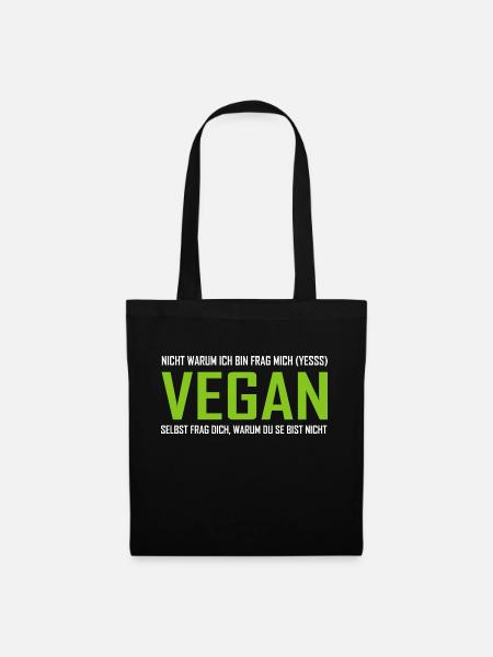 Vegan Veggie - Stoffbeutel - Schwarz