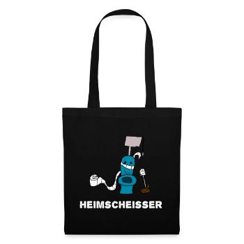 Heimscheisser WC Klo - Stoffbeutel - Schwarz - Vorne