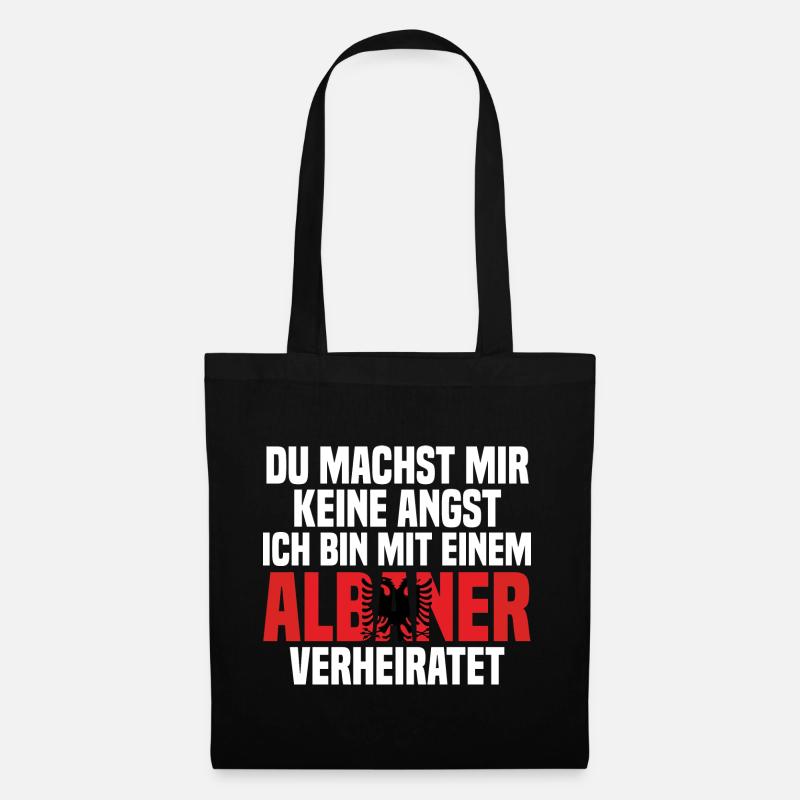 Du machst mir Keine Angst ich bin mit einem Albane - Stoffbeutel - Schwarz