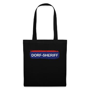 Dorf Sheriff Gendarmerie Polizei - Stoffbeutel - Schwarz - Vorne