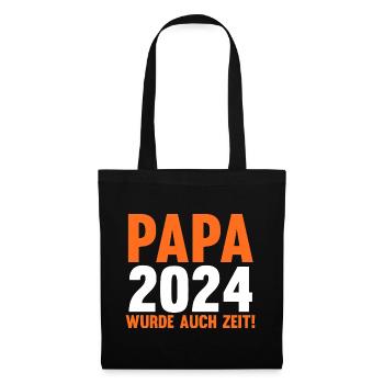 Werdender Papa 2039 - Stoffbeutel - Schwarz - Vorne