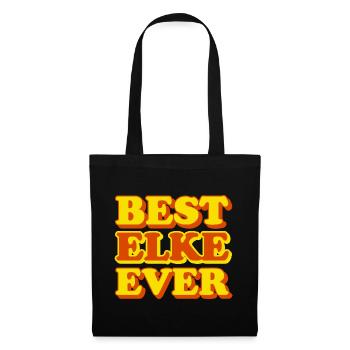 Elke Vorname Lustiges Geschenk - Stoffbeutel - Schwarz - Vorne