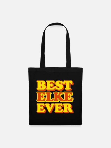 Elke Vorname Lustiges Geschenk - Stoffbeutel - Schwarz