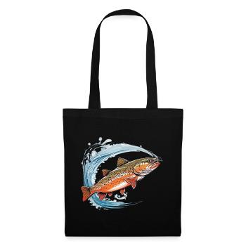 Passionate Trout Angler Fish Design - Tote Bag - black - Front