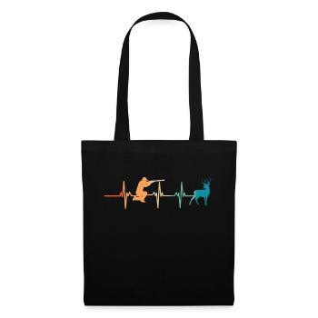Battement de cœur chasseur - Sac en tissu - noir - Devant