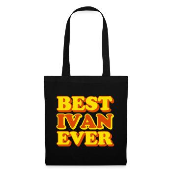 Ivan Vorname Lustiges Geschenk - Stoffbeutel - Schwarz - Vorne