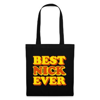 Nick First Name Funny Gift - Tote Bag - black - Front