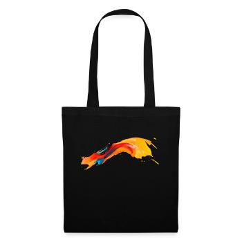 Trace de peinture - Sac en tissu - noir - Devant