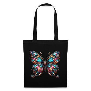 Schmetterling - Stoffbeutel - Schwarz - Vorne