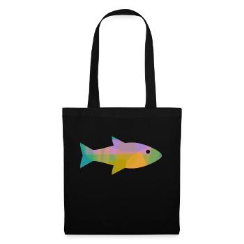 Fisch - Stoffbeutel - Schwarz - Vorne