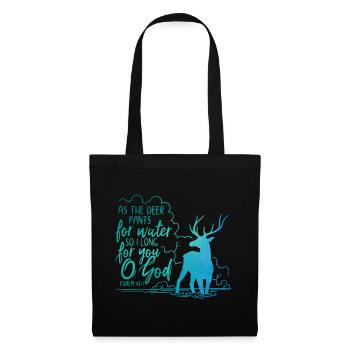 As the deer pants for water - Tote Bag - black - Front