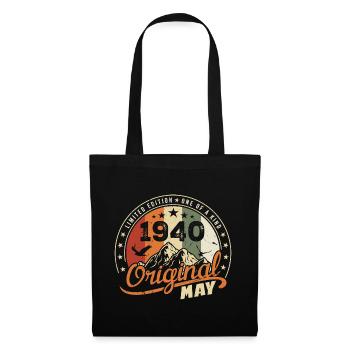 May 1940 Vintage Born In May 1940 Anniversary - Tote Bag - black - Front