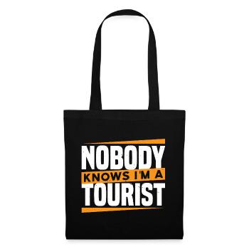 Nobody Knows I'm A Tourist 20 - Tote Bag - black - Front