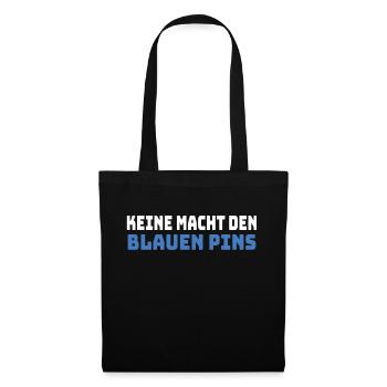 keine Macht den blauen Pins - Stoffbeutel - Schwarz - Vorne