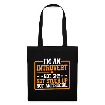I'm An Introvert, Not Shy, Not Antisocial 3 - Tote Bag - black - Front