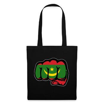 Mauritania Flag Fist - Tote Bag - black - Front