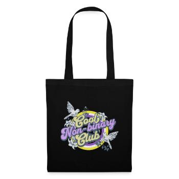 Cool Non-Binary Club Distressed Vintage Logo - Tote Bag - black - Front