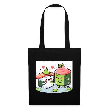Kawaii Sushi with Wasabi - Tote Bag - black - Front