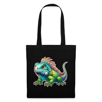 Iguane - Sac en tissu - noir - Devant