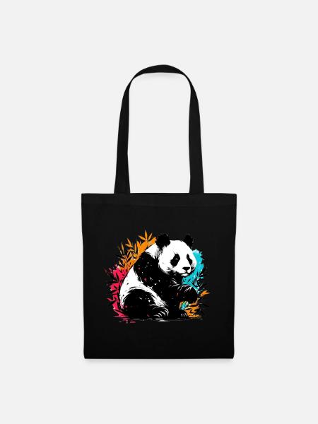 Panda - Tote Bag - black