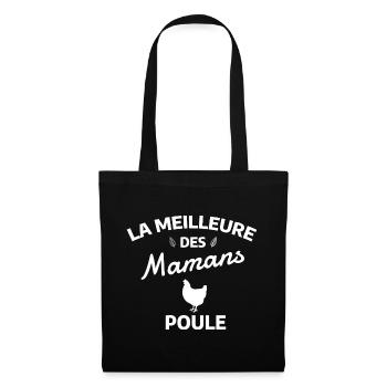 Humour Maman Poule Rétro - Sac en tissu - noir - Devant