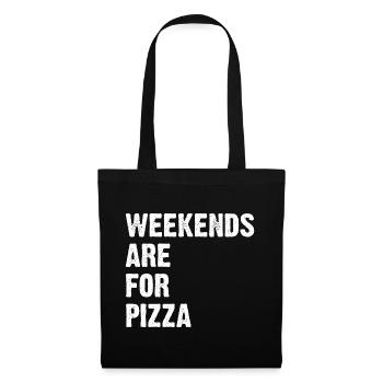 Weekends Are For Pizza - Stoffbeutel - Schwarz - Vorne