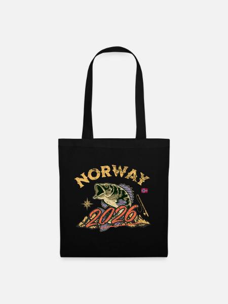 Norwegen Angeltour 2026 - Stoffbeutel - Schwarz